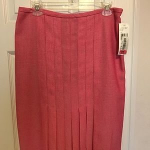 Pink Pleated Pencil Skirt - Last Call